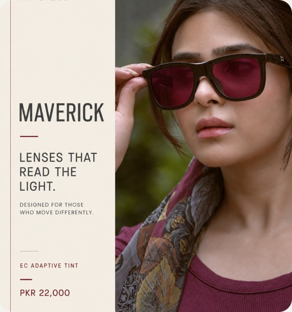 Maverick worn outdoors in changing light
